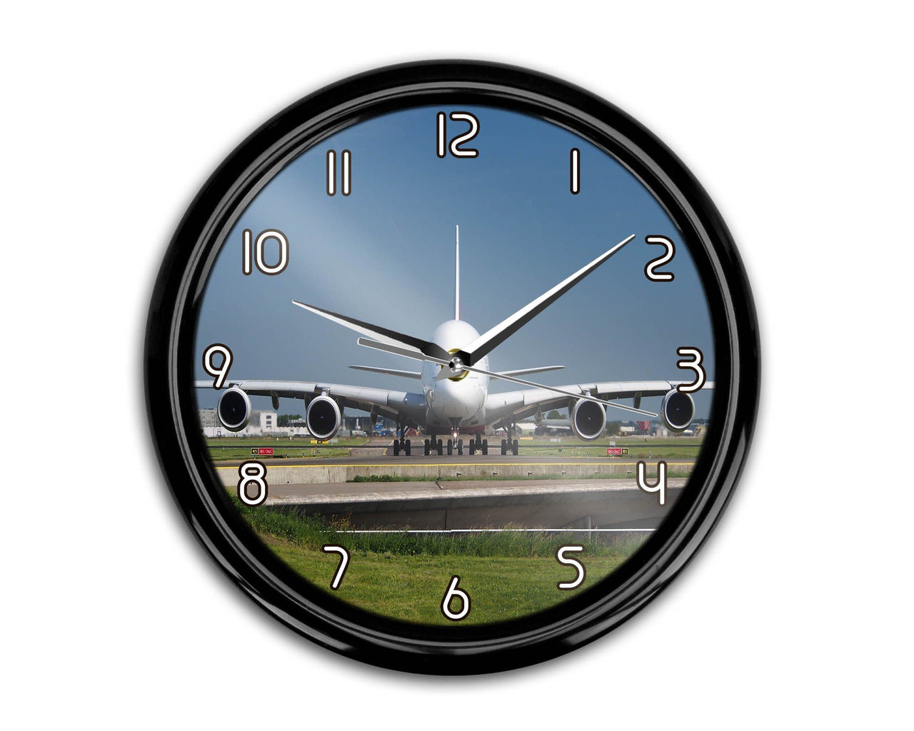 Face to Face with Airbus A380 Printed Wall Clocks Aviation Shop 