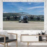 Thumbnail for Face to Face with Airbus A400M Printed Canvas Posters (1 Piece) Aviation Shop 