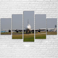 Thumbnail for Face to Face with Boeing 747 Printed Multiple Canvas Poster Aviation Shop 