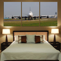 Thumbnail for Face to Face with Boeing 747 Printed Canvas Posters (3 Pieces) Aviation Shop 