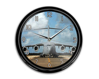 Thumbnail for Face to Face with Military Cargo Airplane Printed Wall Clocks Aviation Shop 