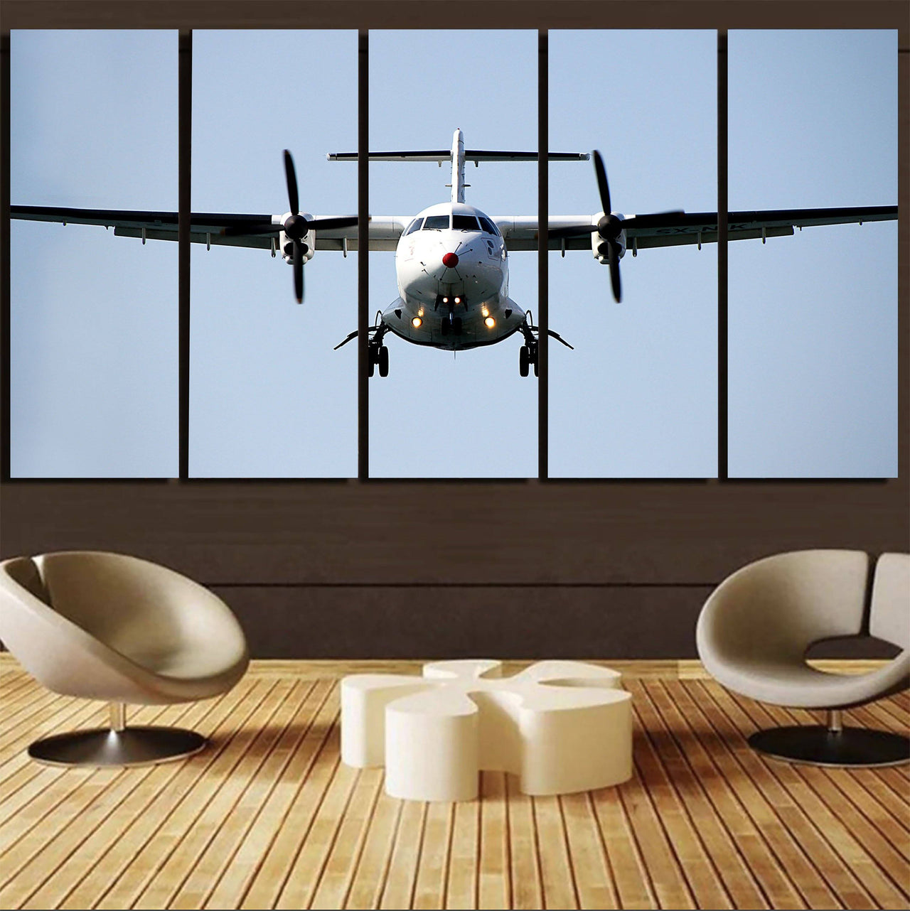 Face to Face with an ATR Printed Canvas Prints (5 Pieces) Aviation Shop 