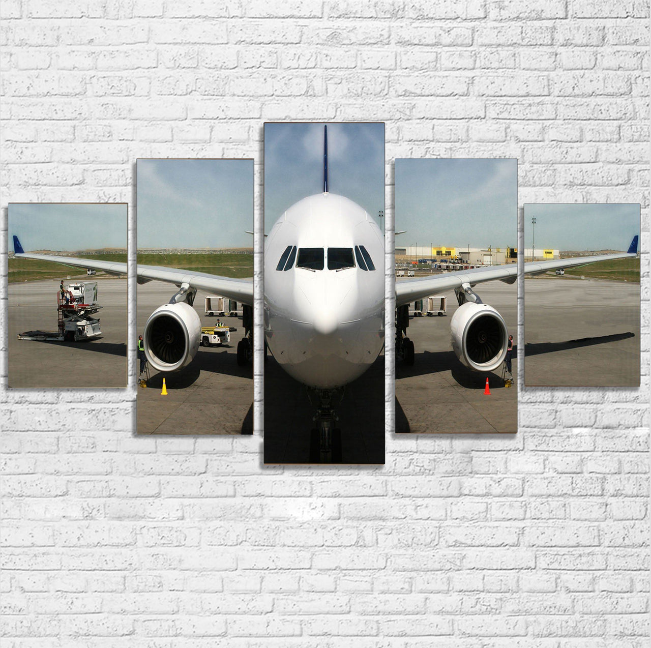 Face to Face with an Huge Airbus Printed Multiple Canvas Poster Aviation Shop 