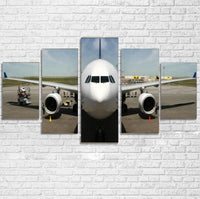 Thumbnail for Face to Face with an Huge Airbus Printed Multiple Canvas Poster Aviation Shop 