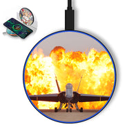 Thumbnail for Face to Face with Air Force Jet & Flames Designed Wireless Chargers