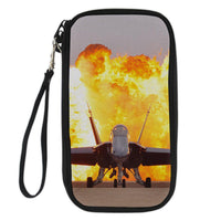 Thumbnail for Face to Face with Air Force Jet & Flames Designed Travel Cases & Wallets
