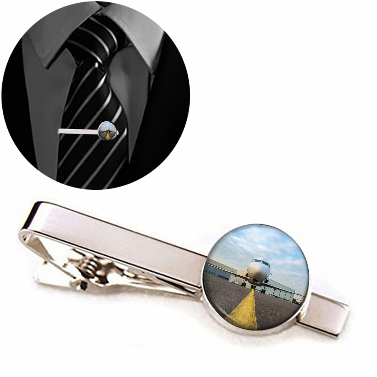 Face to Face with Beautiful Jet Designed Tie Clips