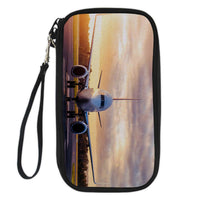Thumbnail for Face to Face with Boeing 737-800 During Sunset Designed Travel Cases & Wallets