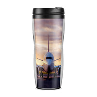 Thumbnail for Face to Face with Boeing 737-800 During Sunset Designed Travel Mugs