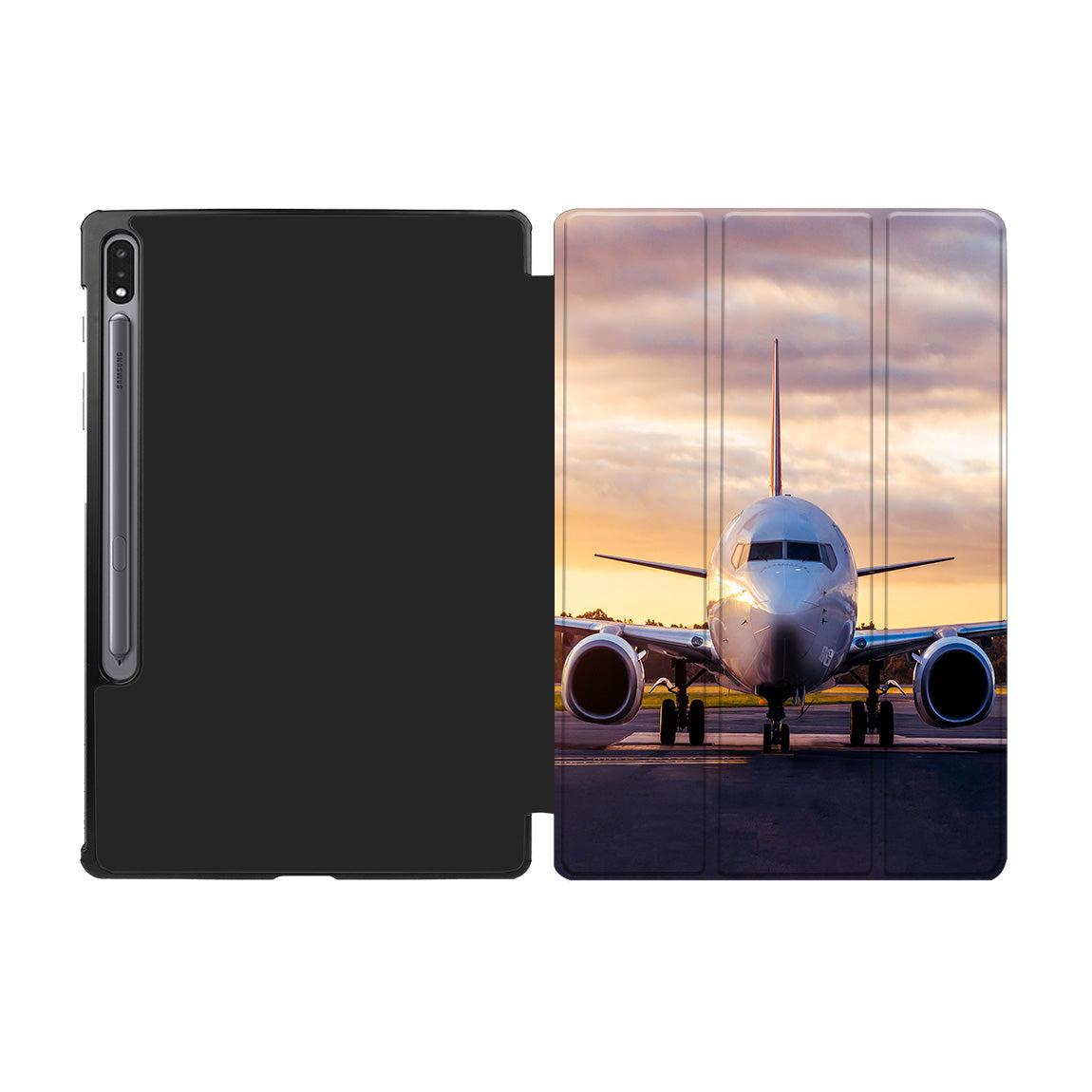 Face to Face with Boeing 737-800 During Sunset Designed Samsung Tablet Cases