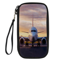 Thumbnail for Face to Face with Boeing 737-800 During Sunset Designed Travel Cases & Wallets