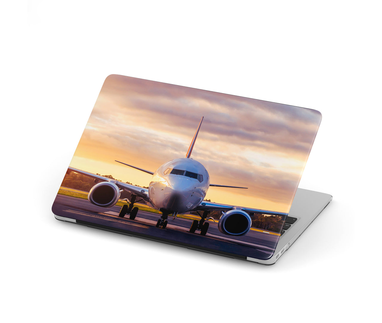 Face to Face with Boeing 737-800 During Sunset Designed Macbook Cases