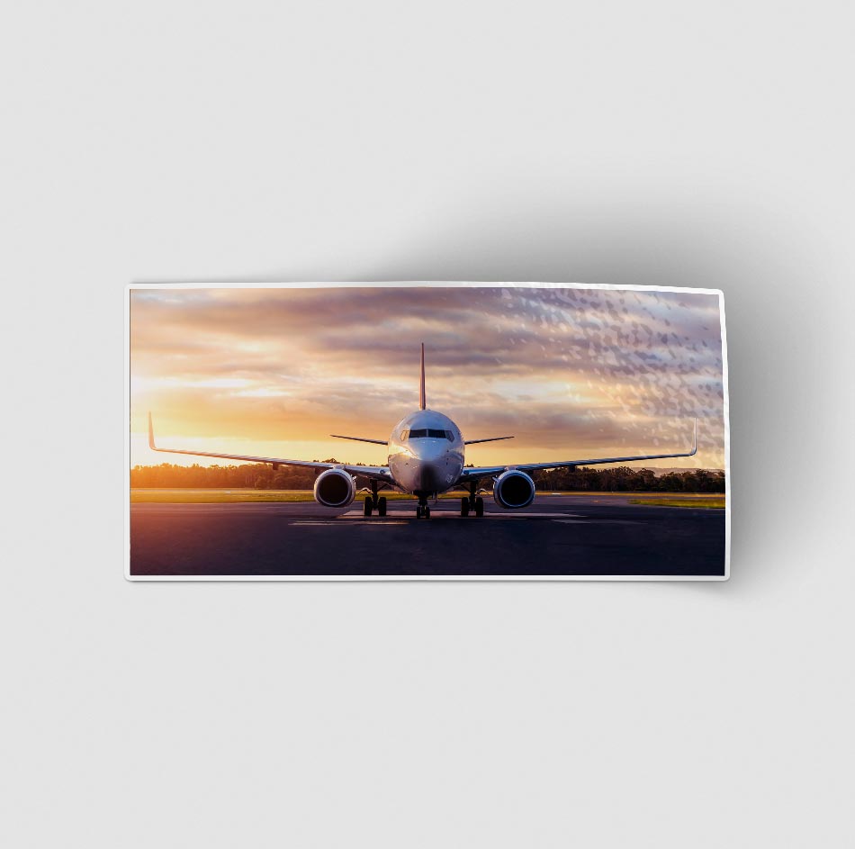 Face to Face with Boeing 737-800 During Sunset Designed Stickers