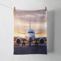 Thumbnail for Face to Face with Boeing 737-800 During Sunset Designed Towels