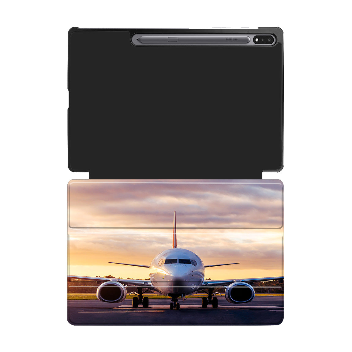 Face to Face with Boeing 737-800 During Sunset Designed Samsung Tablet Cases