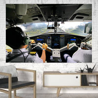 Thumbnail for Fantastic Cockpit Shot Printed Canvas Posters (1 Piece) Aviation Shop 