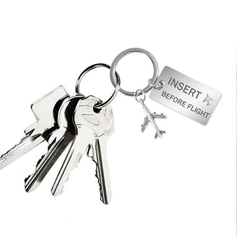 Insert Before Flight Tagged Airplane Key Chain Aviation Shop 