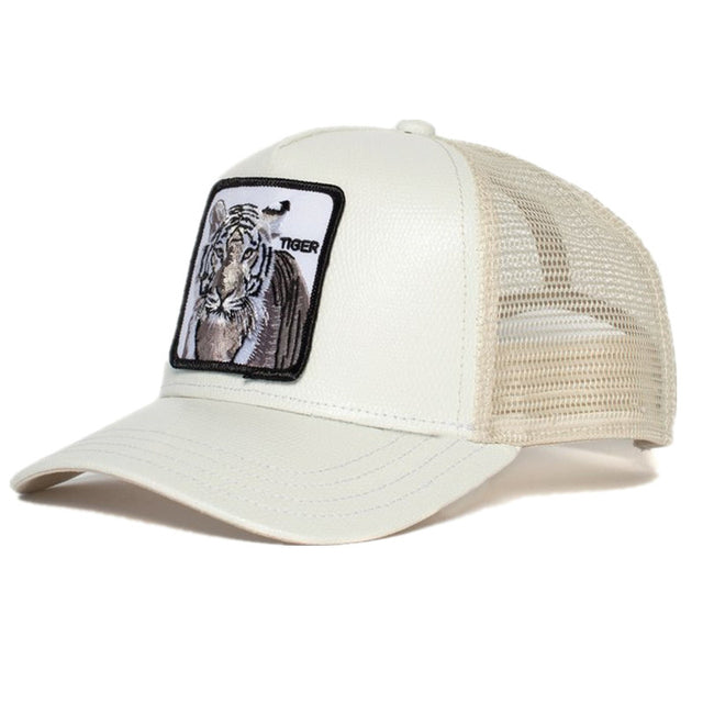 Fashion Animal Snapback TIGER WHITE Designed Hats