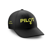 Thumbnail for Customizable Name & Female PILOT Sign Embroidered Hats