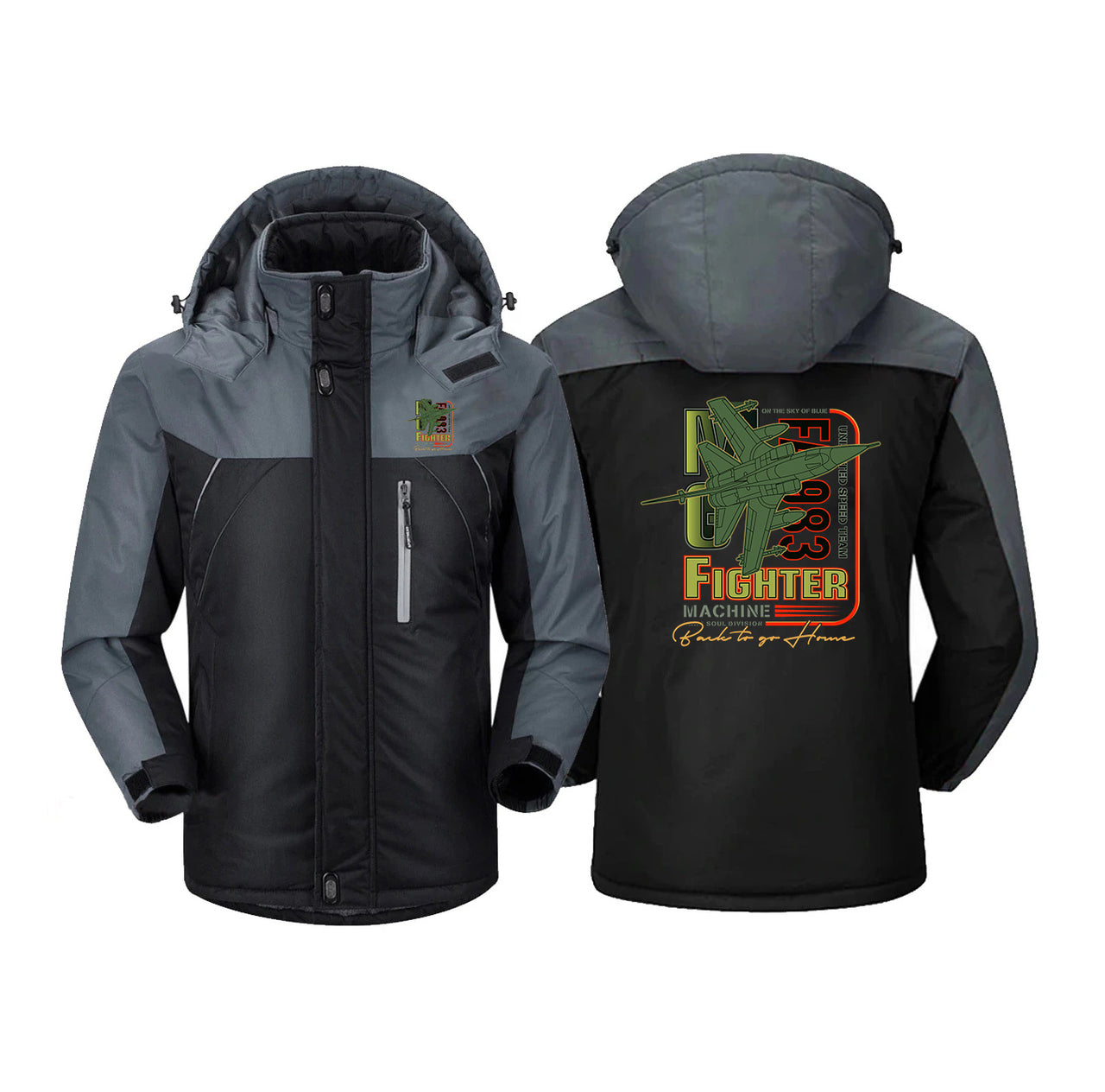 Fighter Machine Designed Thick Winter Jackets