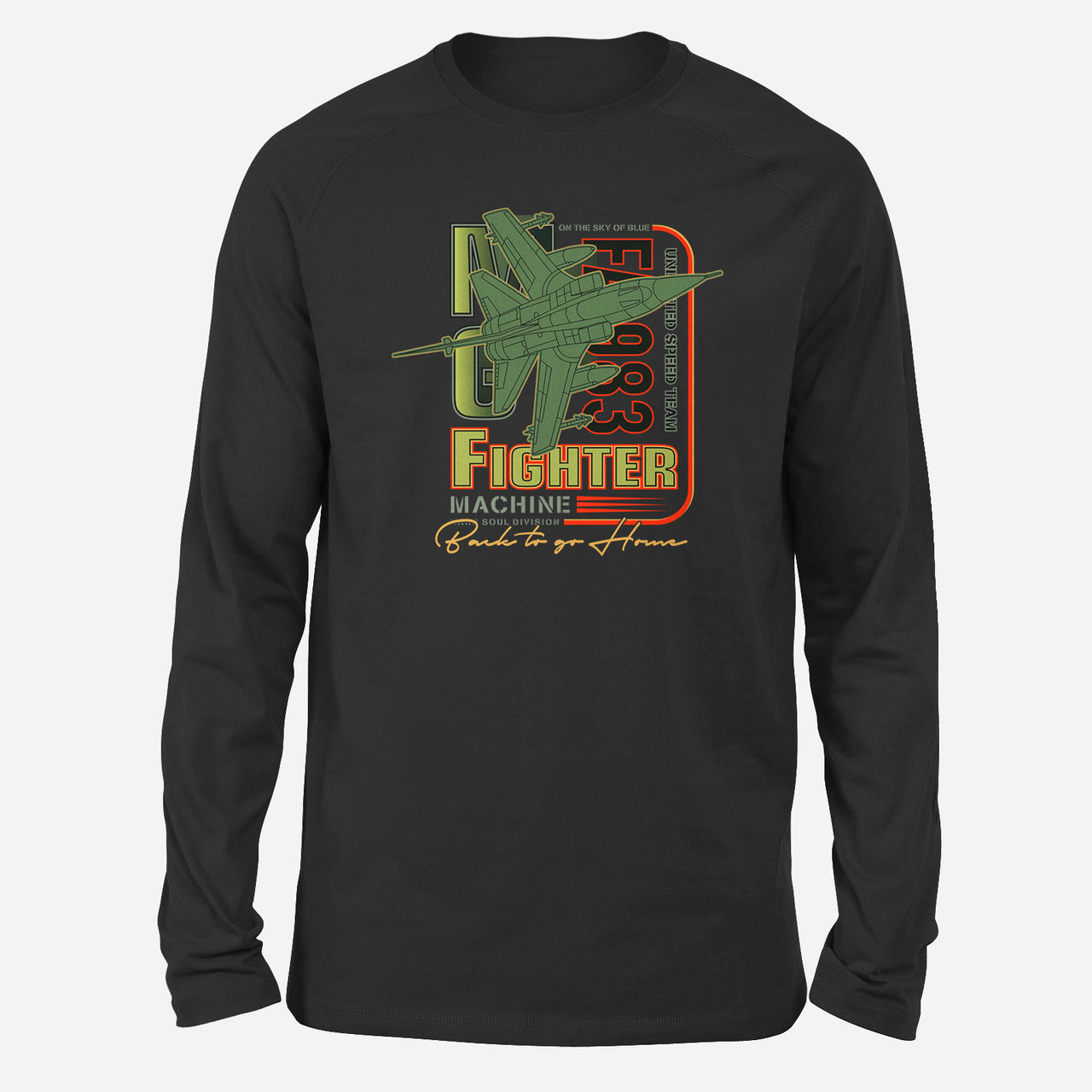 Fighter Machine Designed Long-Sleeve T-Shirts