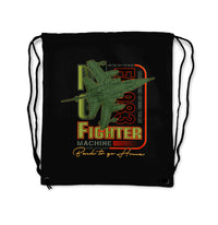 Thumbnail for Fighter Machine Designed Drawstring Bags
