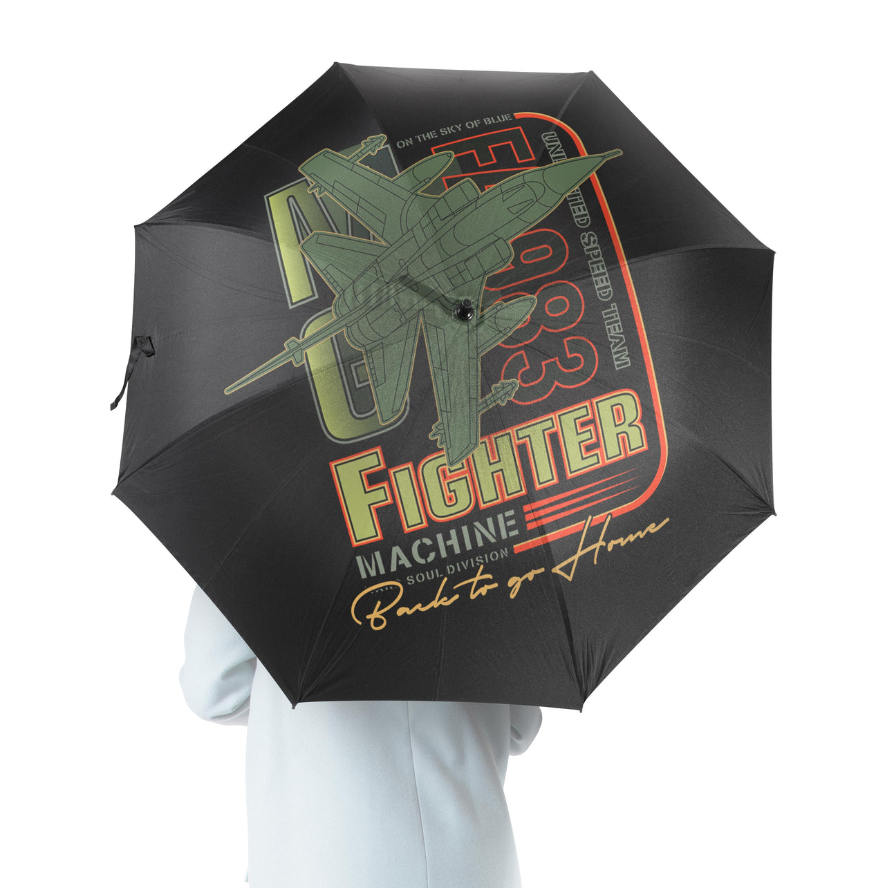 Fighter Machine Designed Umbrella