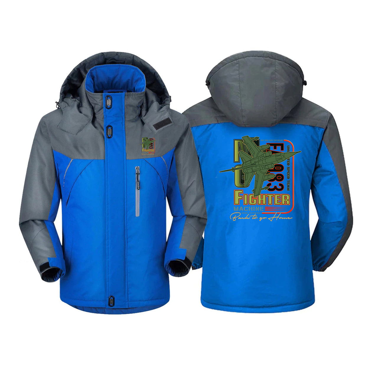 Fighter Machine Designed Thick Winter Jackets