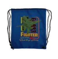 Thumbnail for Fighter Machine Designed Drawstring Bags
