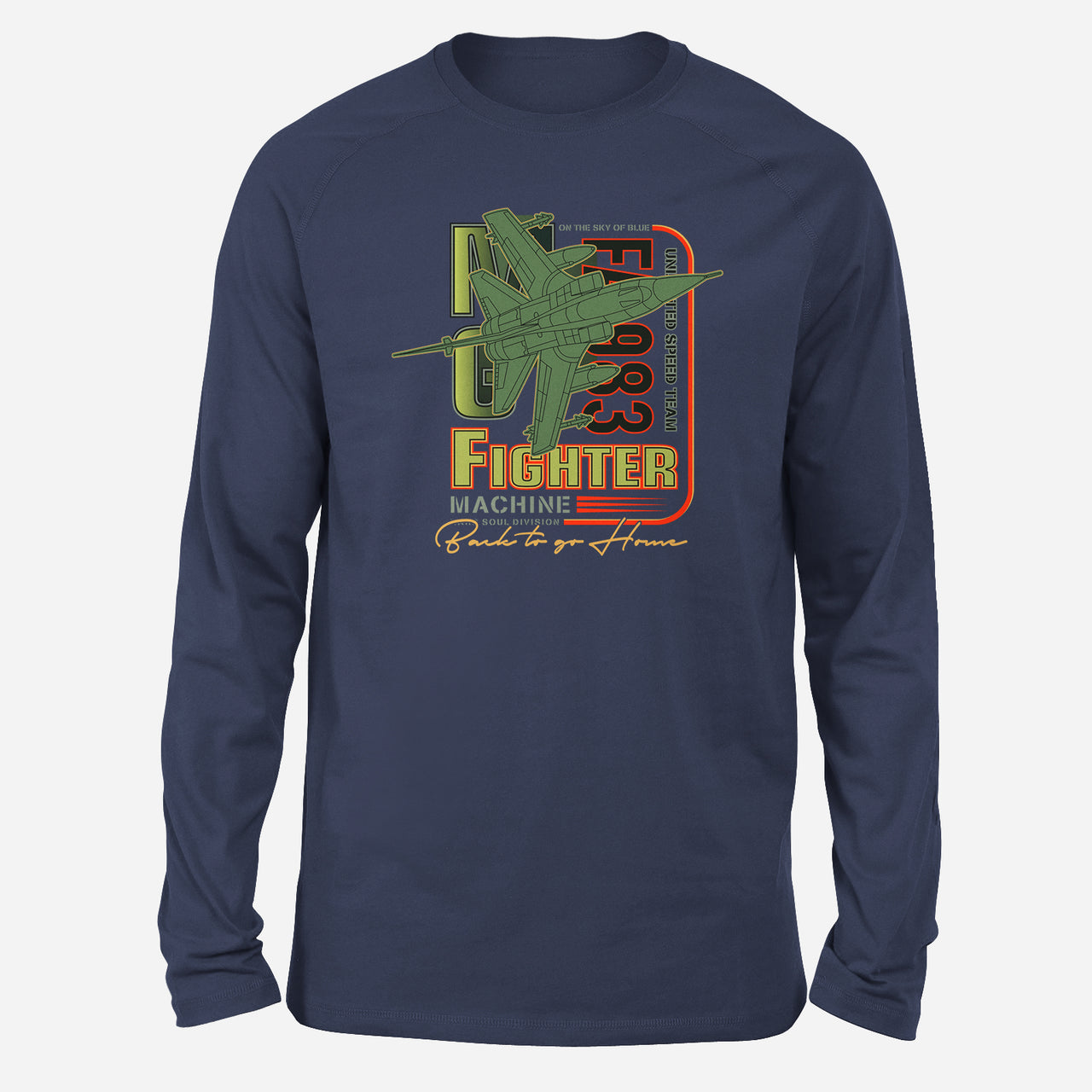 Fighter Machine Designed Long-Sleeve T-Shirts