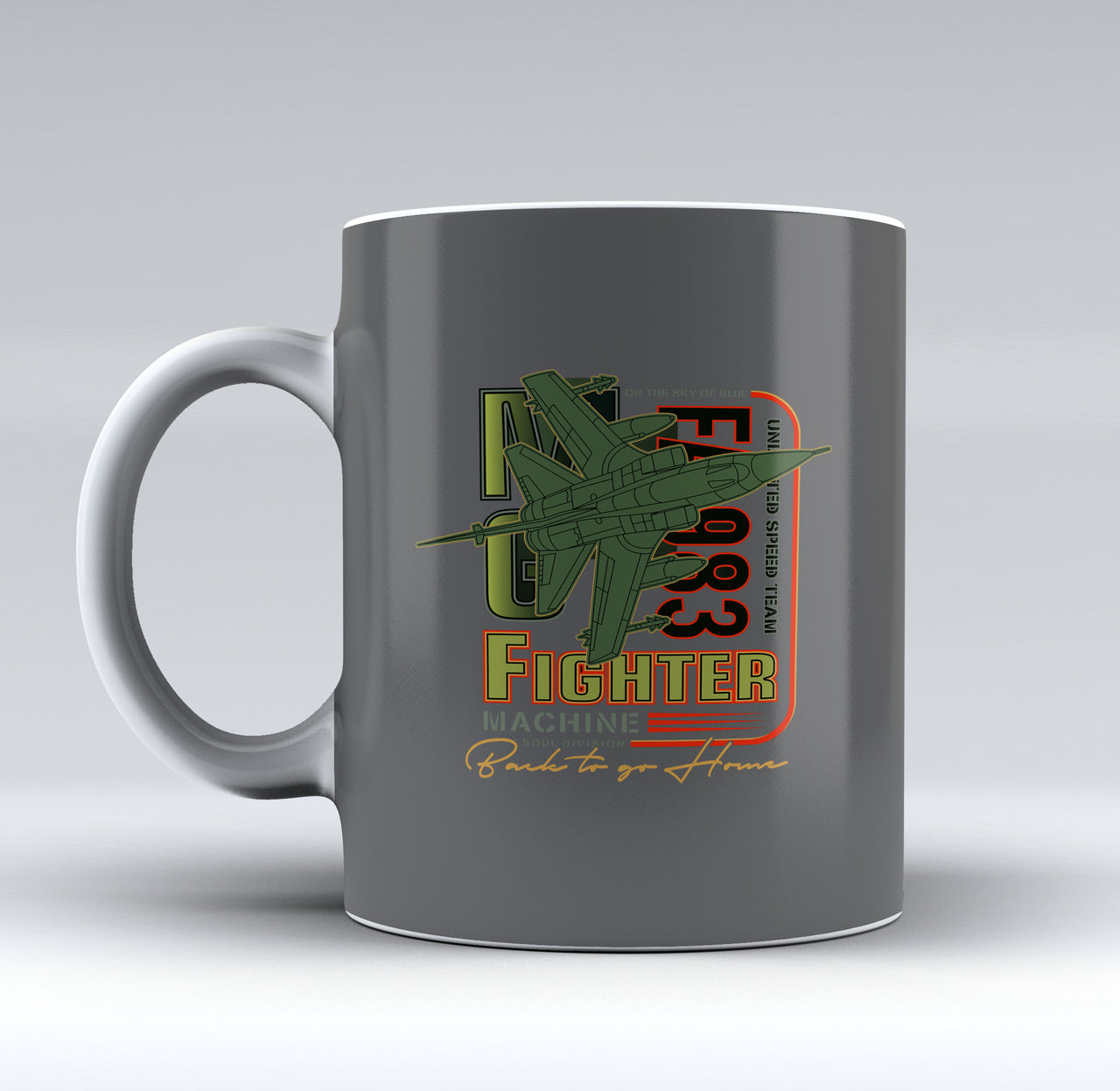 Fighter Machine Designed Mugs
