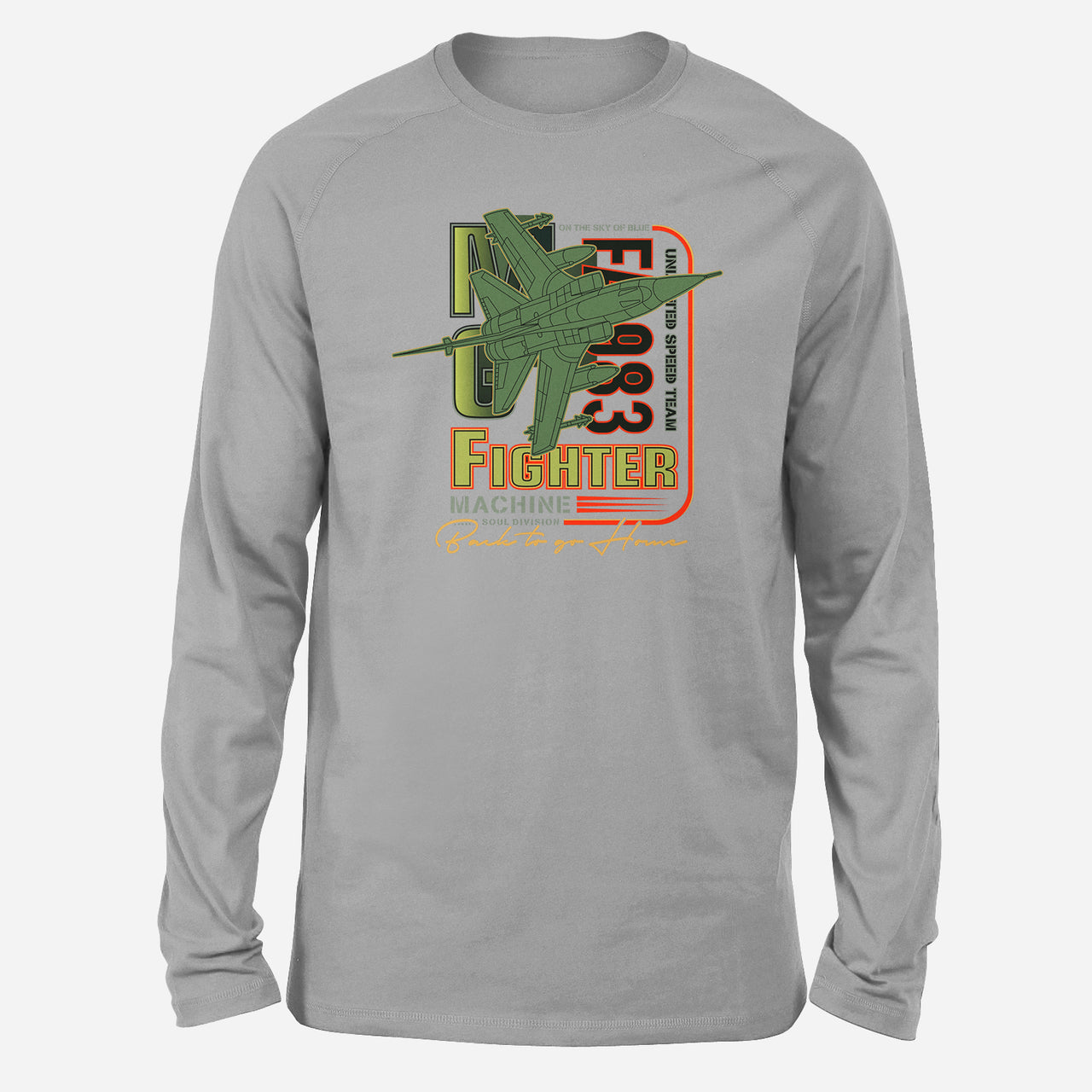 Fighter Machine Designed Long-Sleeve T-Shirts