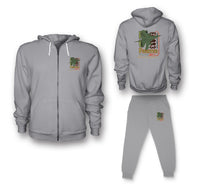 Thumbnail for Fighter Machine Designed Zipped Hoodies & Sweatpants Set