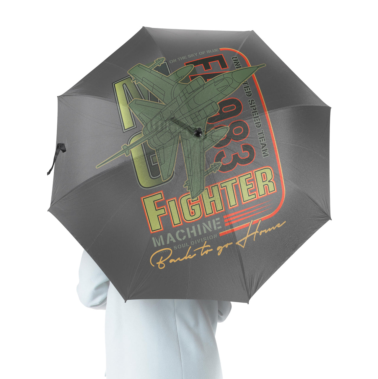 Fighter Machine Designed Umbrella