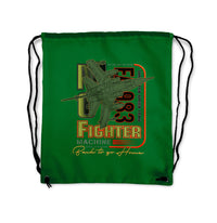 Thumbnail for Fighter Machine Designed Drawstring Bags