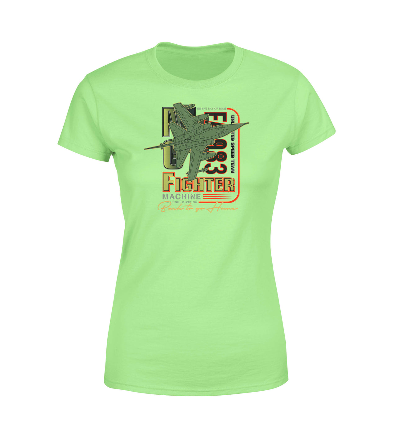 Fighter Machine Designed Women T-Shirts