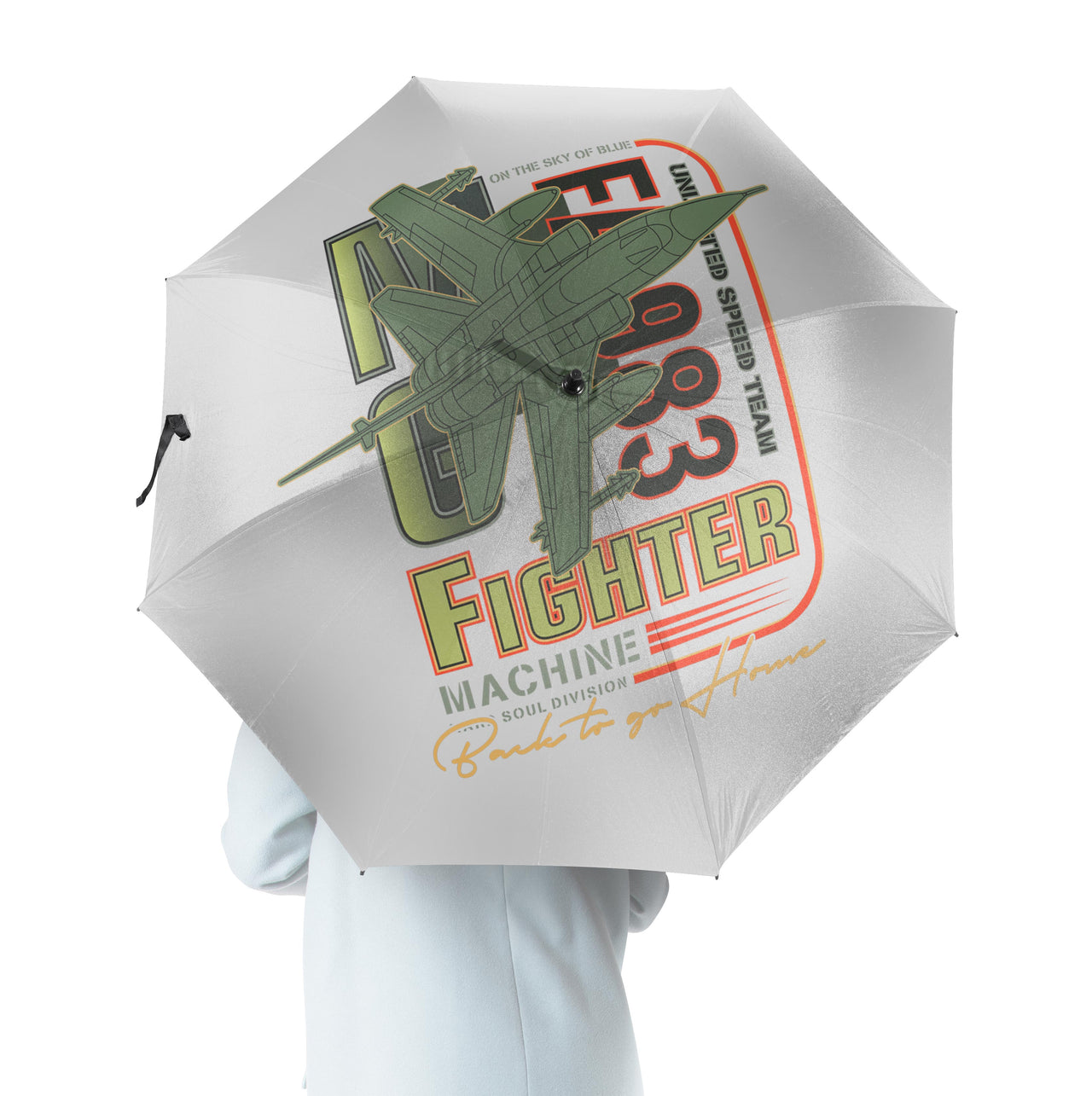 Fighter Machine Designed Umbrella