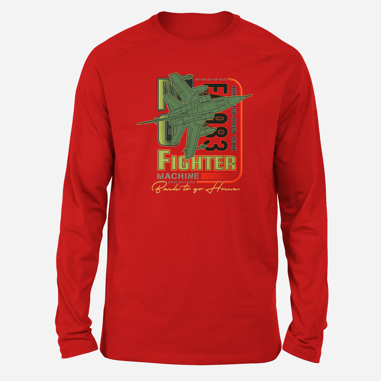 Fighter Machine Designed Long-Sleeve T-Shirts