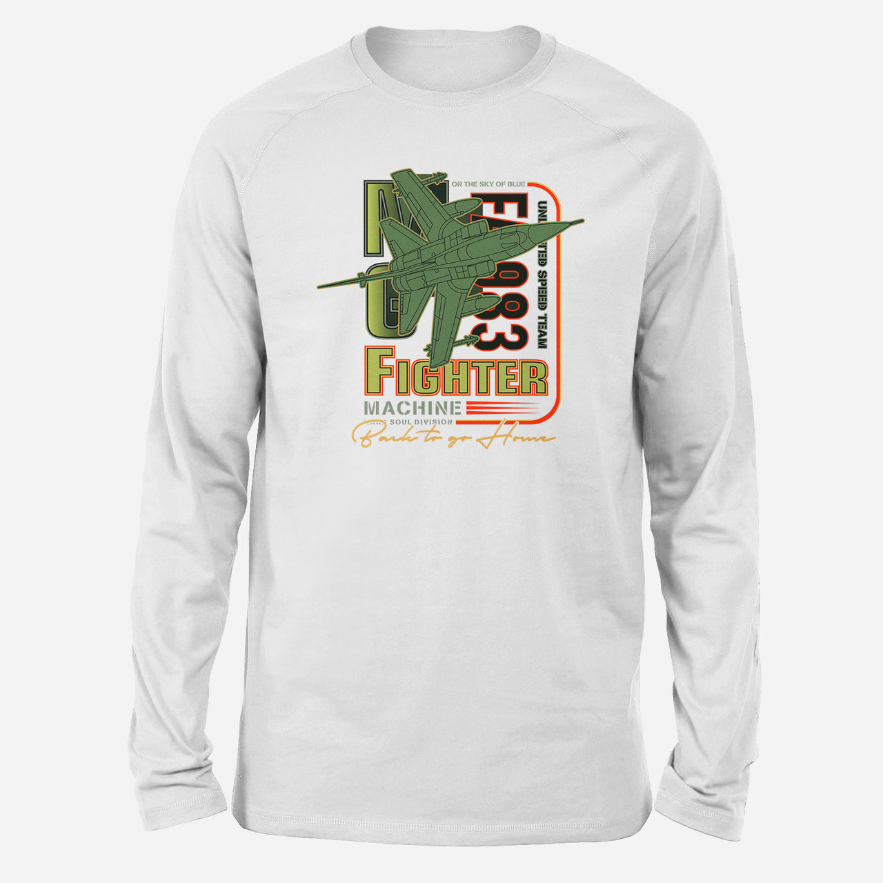 Fighter Machine Designed Long-Sleeve T-Shirts
