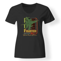 Thumbnail for Fighter Machine Designed V-Neck T-Shirts