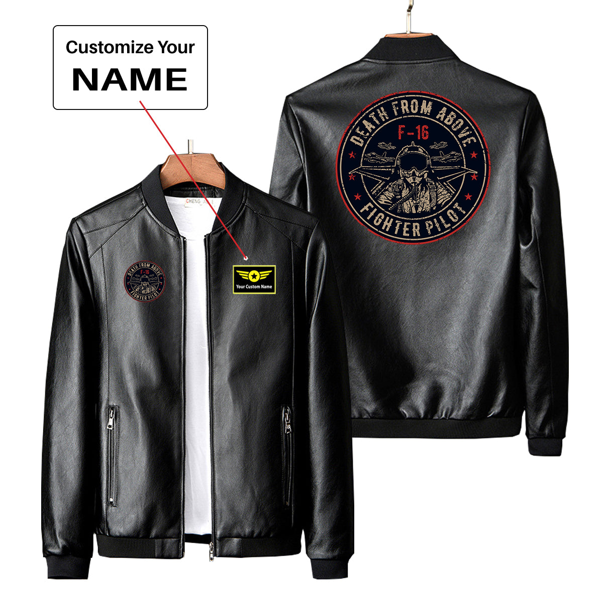Fighter Jet 16 - Death From Above Designed PU Leather Jackets
