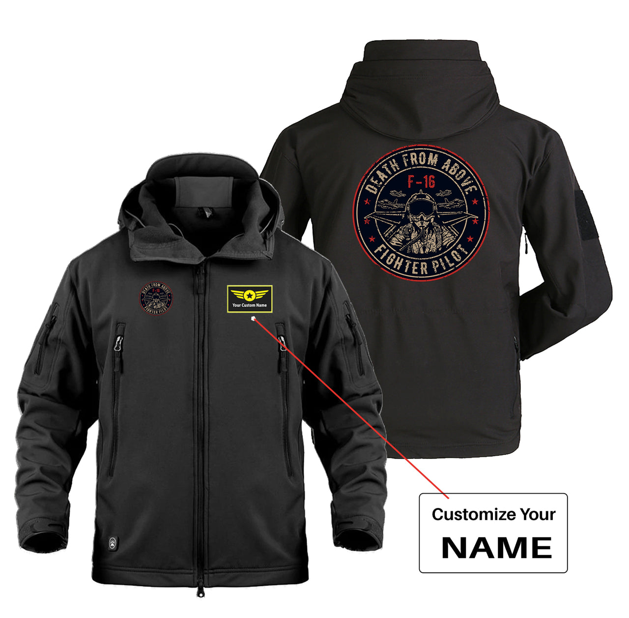 Fighter Jet 16 - Death From Above Designed Military Jackets (Customizable)