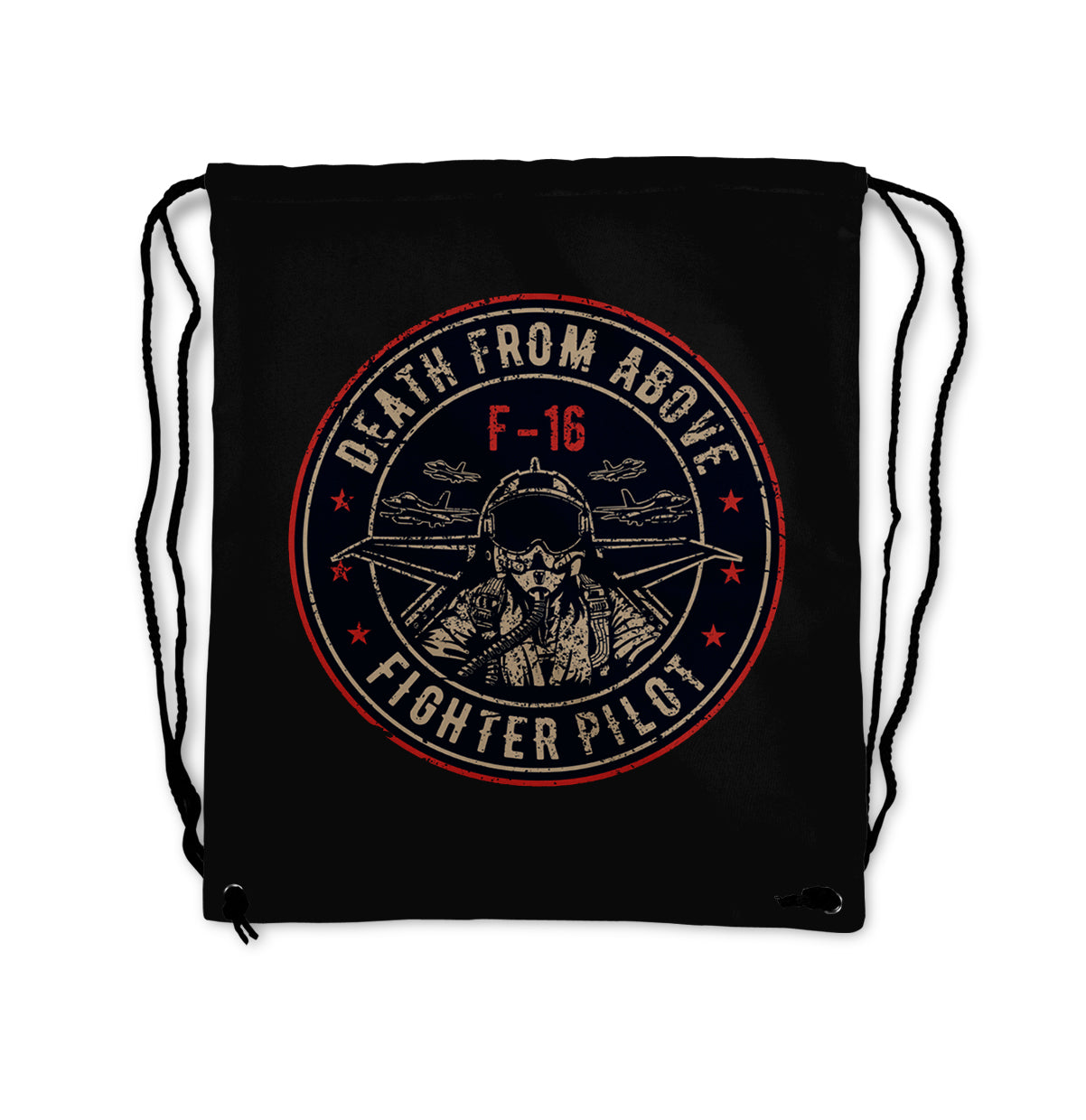 Fighter Jet 16 - Death From Above Designed Drawstring Bags
