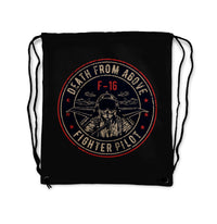Thumbnail for Fighter Jet 16 - Death From Above Designed Drawstring Bags