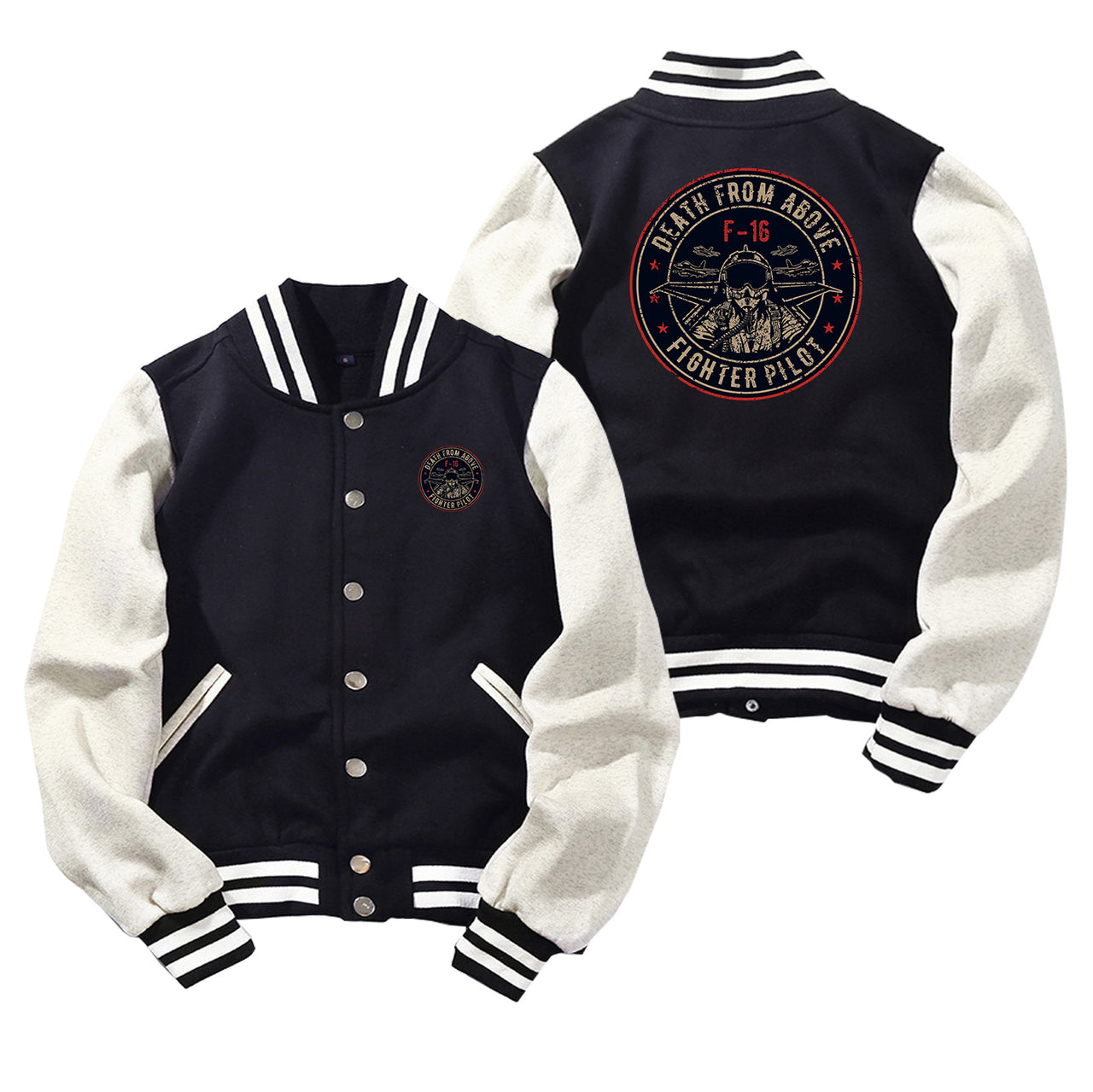 Fighter Jet 16 - Death From Above Designed Baseball Style Jackets