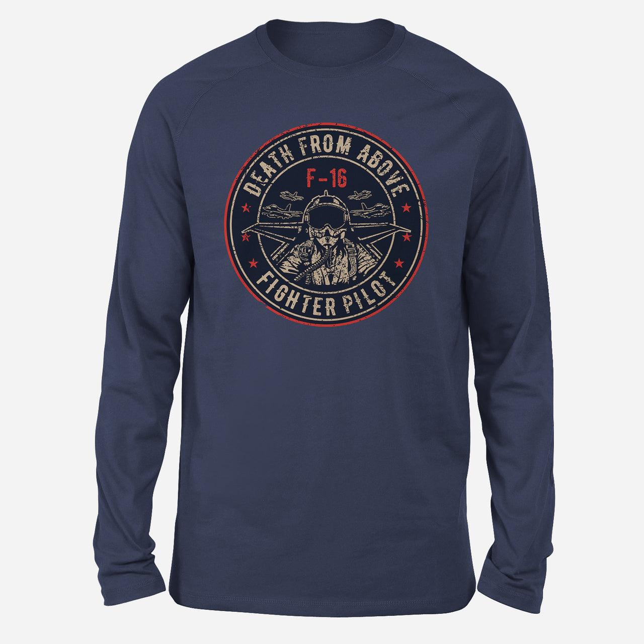 Fighter Jet 16 - Death From Above Designed Long-Sleeve T-Shirts