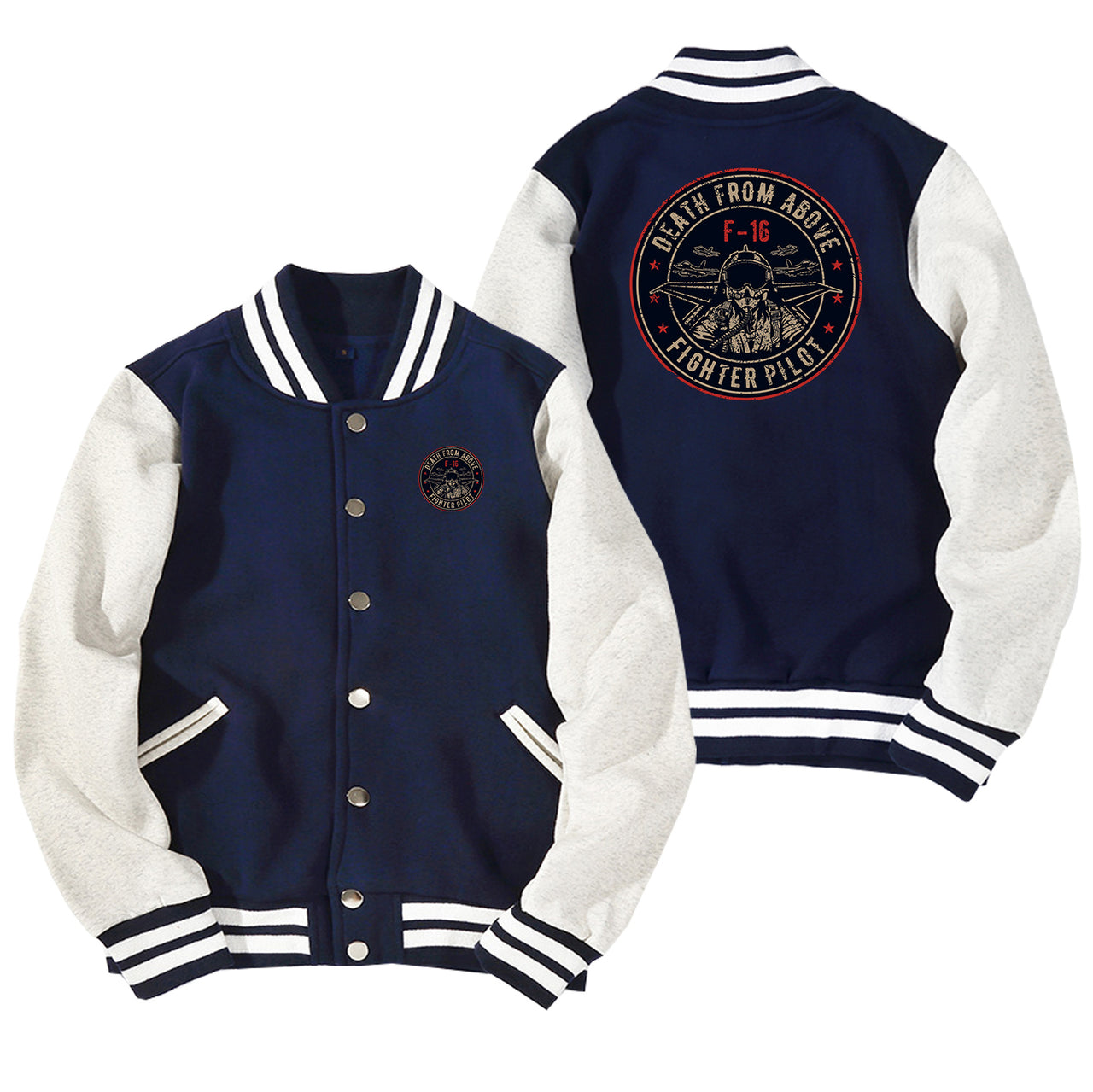 Fighter Jet 16 - Death From Above Designed Baseball Style Jackets