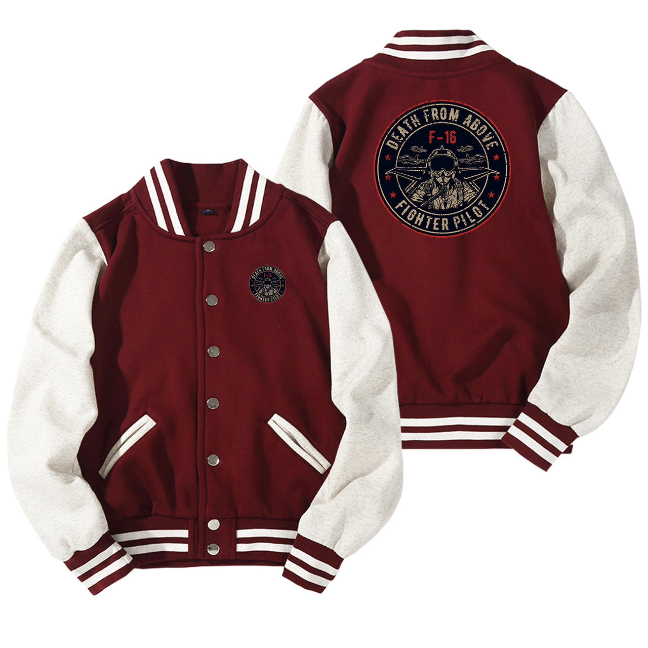 Fighter Jet 16 - Death From Above Designed Baseball Style Jackets