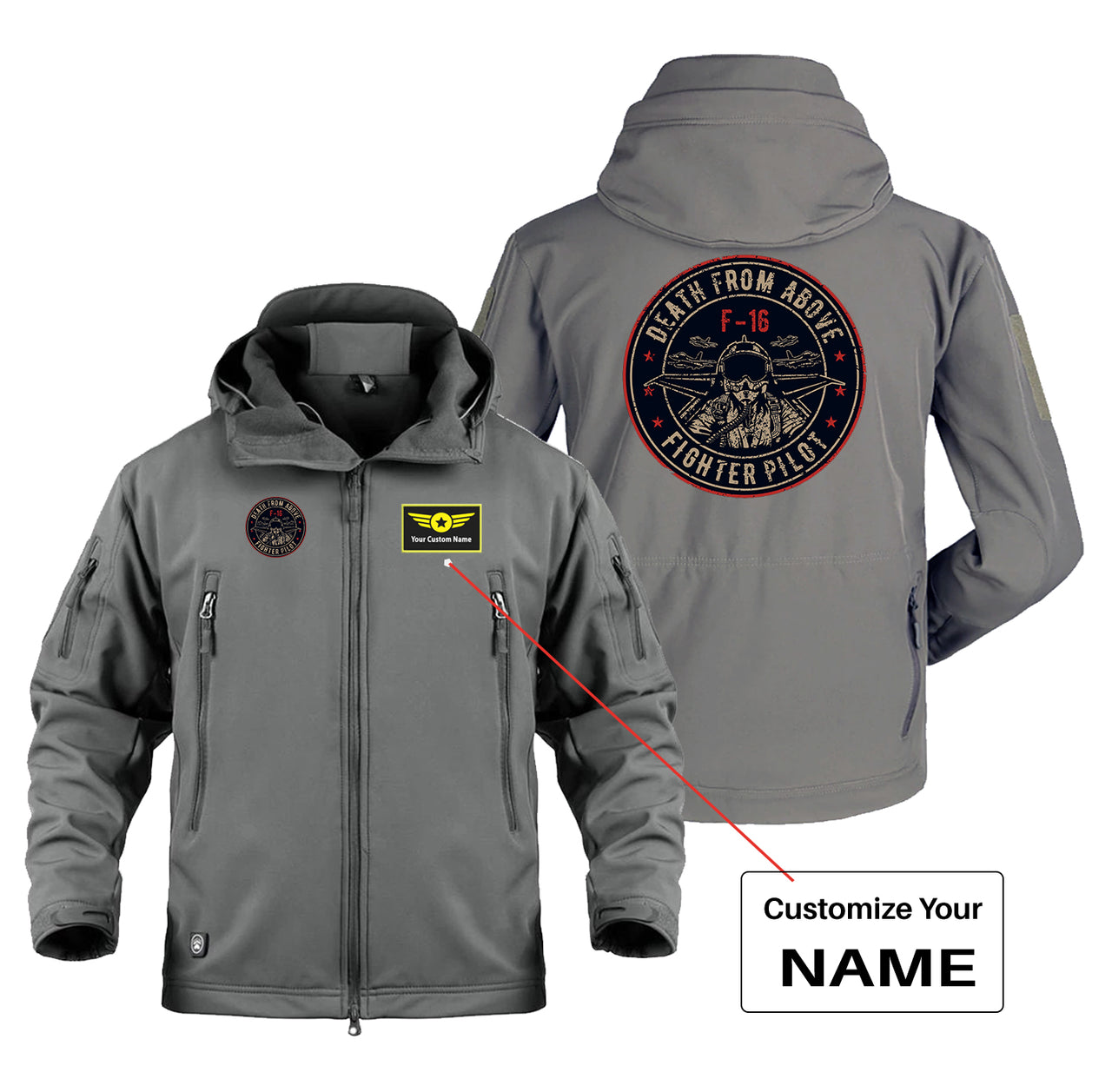 Fighter Jet 16 - Death From Above Designed Military Jackets (Customizable)