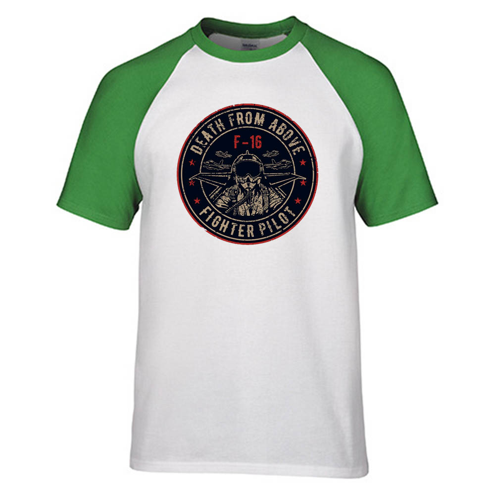 Fighter Jet 16 - Death From Above Designed Raglan T-Shirts